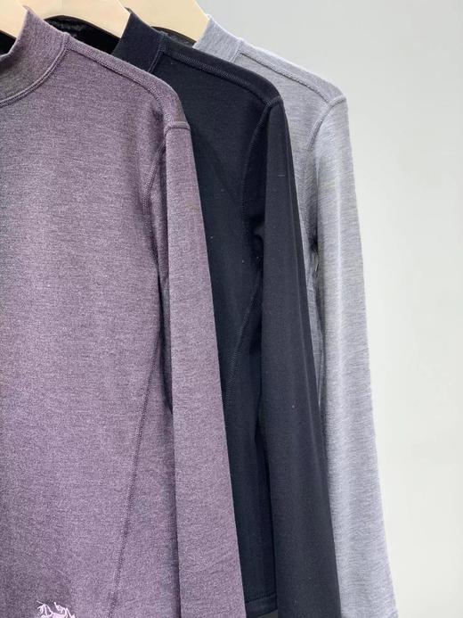 F010713女士半高领微双面短绒拉绒长袖打底T恤 商品图5