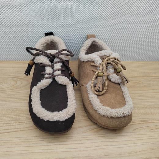 豪行2025冬季新款时尚休闲软底真皮勃肯女棉鞋25483152M 商品图4