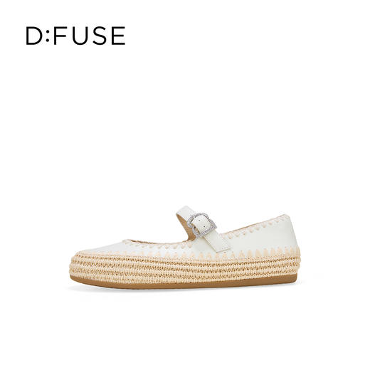 Dfuse迪芙斯2026春季新款编制手工感舒适百搭渔夫鞋玛丽珍单鞋女鞋DFE1111072 商品图8