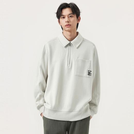 gxg.jeans男装 多色口袋设计字母绣花半开襟卫衣男上衣 25秋热卖 商品图2