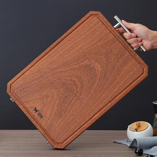 “过年换新 筷子1双低至1.49元” 双枪 黑金檀木仙鹤衔木报福筷/进口乌檀木整木大号砧板/菜板 商品图7