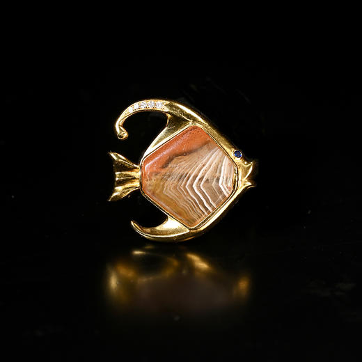 波斯帝国缠丝玛瑙珠“锦鳞”项坠 商品图0