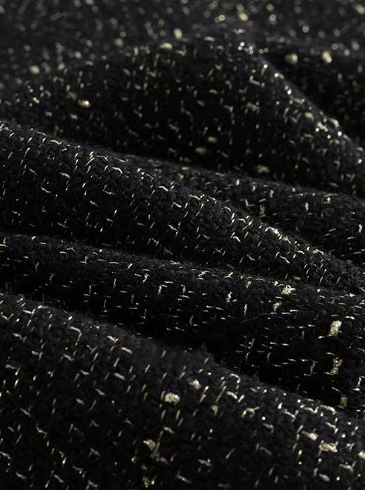 F010701小香风肌理金葱暗闪斜裁显瘦小鱼尾流苏半身裙 商品图10