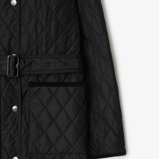 BURBERRY 巴宝莉 女士马术骑士设计标签绗缝尼龙夹克棉服 黑色 8110378 A1189 商品图2