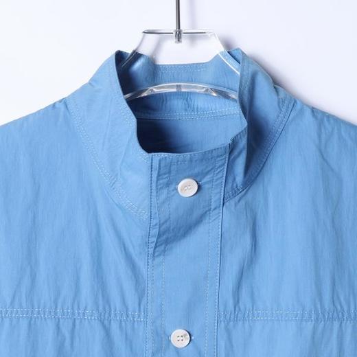 31088SDSA男士秋冬新款痞帅男装韩版简约纯色纽扣立领长袖衬衫百搭宽松 商品图2