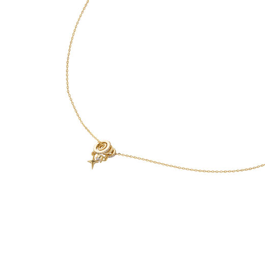 三彩2026新款极简锆饰星芒吊坠项链轻奢个性通勤约会设计感高级女 商品图3