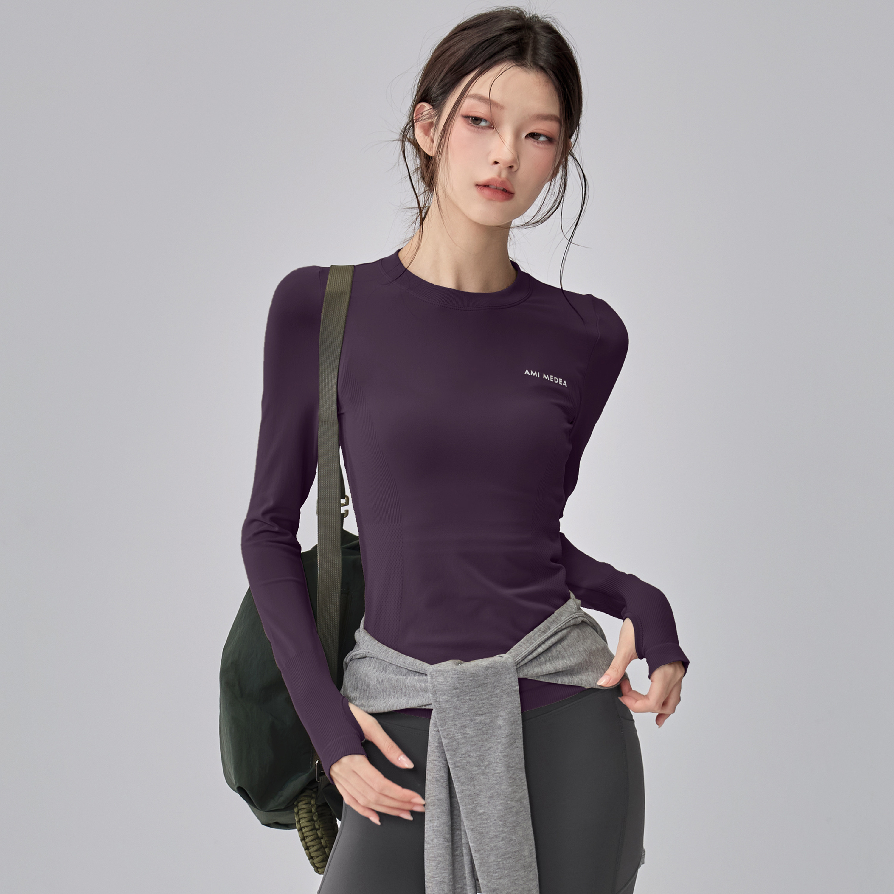 跃牌【美西西系列】秋冬新款瑜伽服女紧身长袖跑步运动训练健身服CX-836