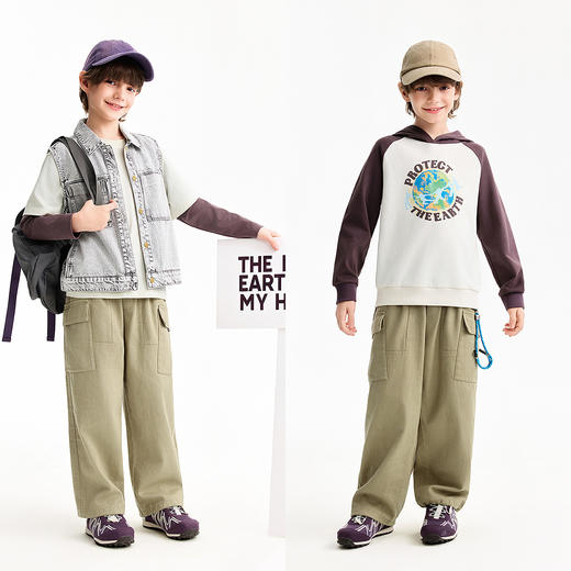 【实体店同款】男童全腰梭织单裤春季新款安奈儿童装AB616033 商品图3