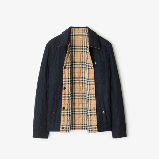 BURBERRY 巴宝莉 男士双面绗缝尼龙棉服 蓝色 8112934 A1222 商品图1