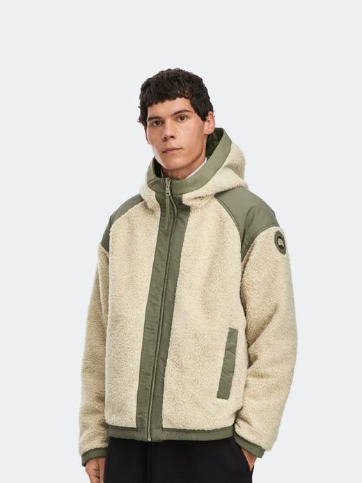 大鹅 双面穿仿羊羔毛拉链连帽夹克抓绒外套 Z-15782 商品图3