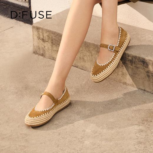 Dfuse迪芙斯2026春季新款编制手工感舒适百搭渔夫鞋玛丽珍单鞋女鞋DFE1111072 商品图2