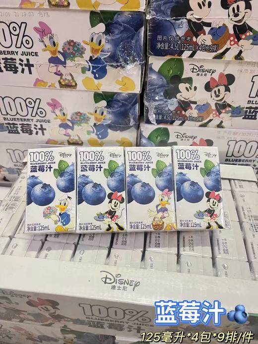 迪士尼 100%蓝莓汁125ml（9*4盒）16924762334443 商品图0