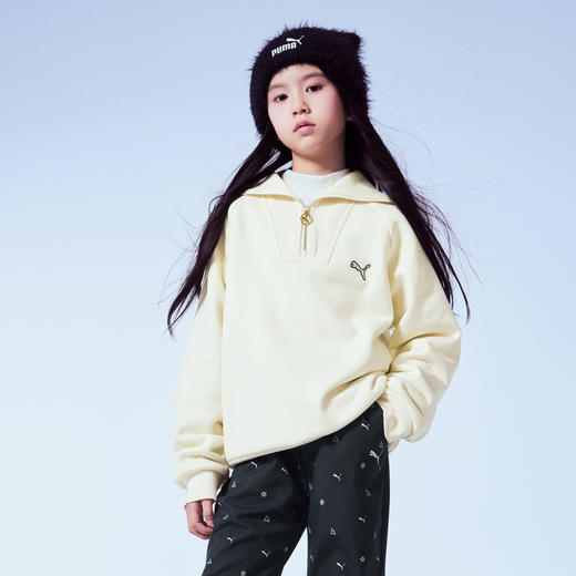 PUMA彪马官方正品 新款儿童女童秋冬长袖卫衣海军领休闲大方 商品图4