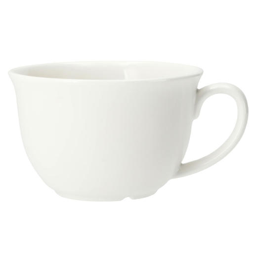 纯白陶瓷咖啡杯早餐杯带把手杯汤杯分隔碟餐饮具 XH01 商品图0