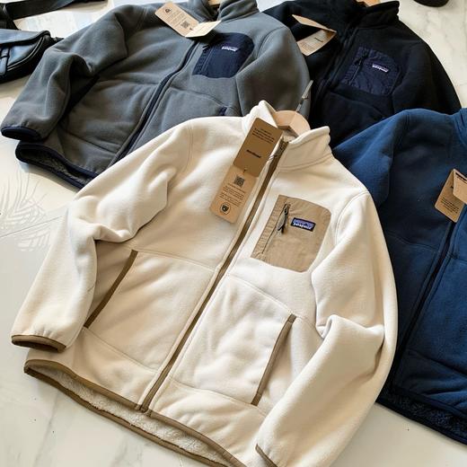 抓绒羊羔绒男士保暖开衫立领拉链外套夹克 商品图3