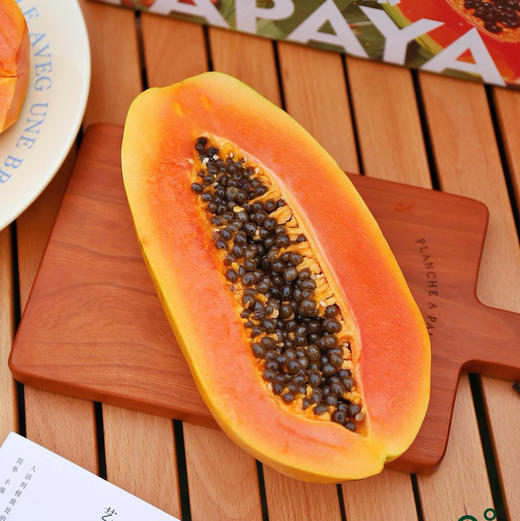 石家庄优选仓库速达，树上熟牛奶木瓜，软甜多汁，果香浓郁，丝滑无渣，净重约6斤/3枚礼盒装 商品图1