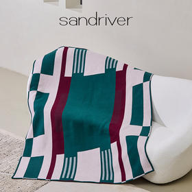 羊绒提花双面裹边披毯  SJF96P978B