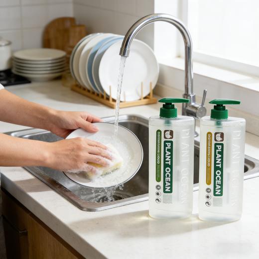 😎【澳洲原装进口植物海洋高端餐具清洗剂洗洁精1L/瓶】🥰 天然植物精华+添加维生素E，滋润又护手~ 👊2款香型可选，1L大容量，一瓶多用，果蔬/餐具放心洗 商品图2