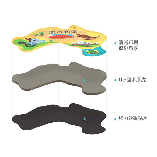 特宝儿大号磁性世界地图 | 强磁力拼块、地理认知启蒙、融入地区特色手绘图、让地理变有趣、4岁+ 商品图4