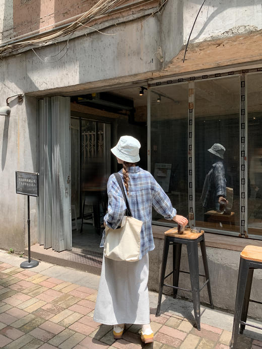 <曾小咸推荐>韩系格子防晒衬衫女春季外套 商品图10