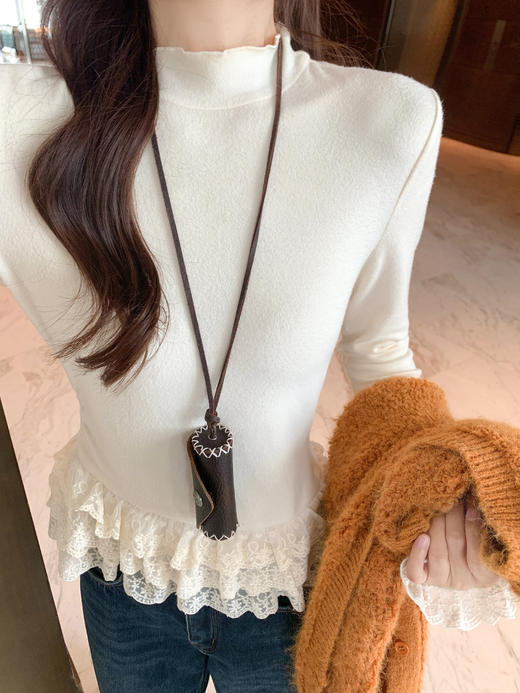 <曾小咸推荐>现货秒杀 ！微信超特价！半高领蕾丝边打底衫 日常149.99 立减80 秒杀69.99！毛衣开衫（带包包） 秒杀89.99！ 商品图11