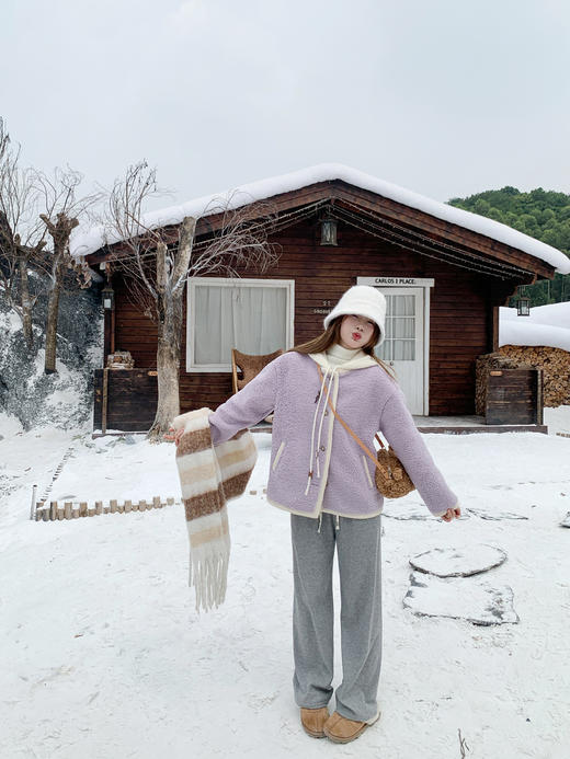 <曾小咸推荐>现货秒杀 ！微信超特价！可拆卸连帽羊羔毛外套 日常229.99 立减90 秒杀139.99！！ 商品图8