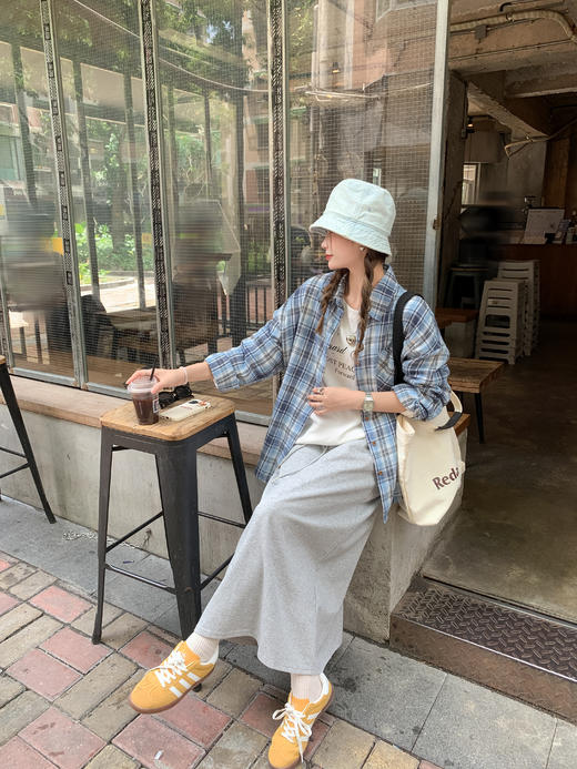 <曾小咸推荐>韩系格子防晒衬衫女春季外套 商品图11