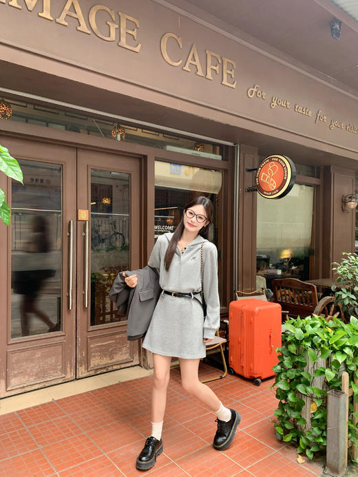 <曾小咸推荐>现货秒杀 ！微信超特价！韩系连帽卫衣连衣裙 日常219.99 立减120 秒杀99.99！！灰色西装外套 秒杀149.99！！ 商品图9