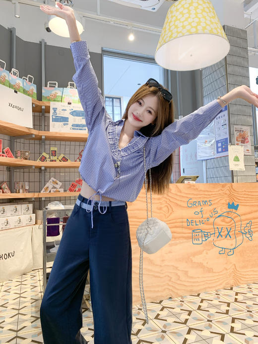 <曾小咸推荐>现货秒杀 ！微信超特价！双腰格子拼接休闲裤 日常189.99 立减100 秒杀89.99！！ 商品图14