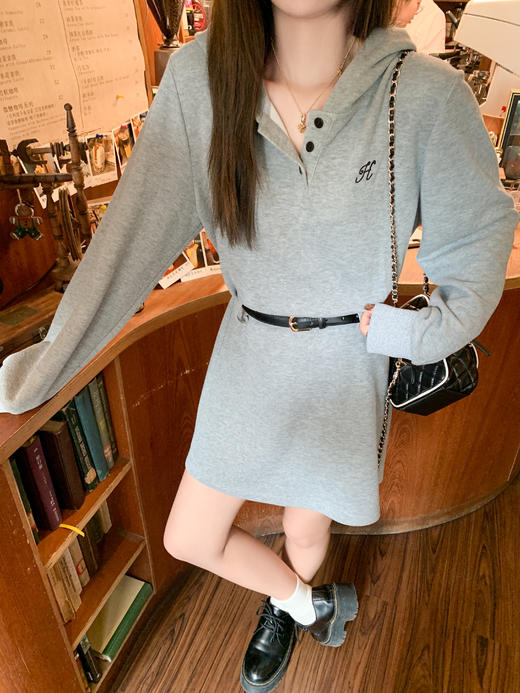 <曾小咸推荐>现货秒杀 ！微信超特价！韩系连帽卫衣连衣裙 日常219.99 立减120 秒杀99.99！！灰色西装外套 秒杀149.99！！ 商品图7