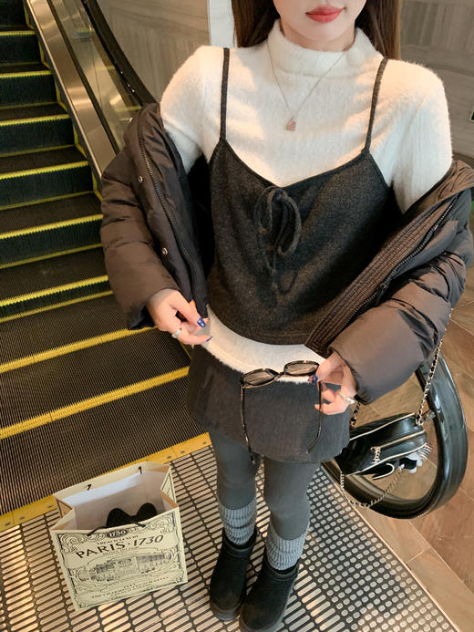 <曾小咸推荐>现货秒杀 ！微信超特价！毛茸茸打底衫 日常119.99 立减60 秒杀59.99！深灰色吊带 秒杀39.99！！羽绒服 秒杀369.99！ 商品图6