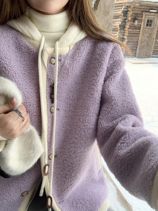 <曾小咸推荐>现货秒杀 ！微信超特价！可拆卸连帽羊羔毛外套 日常229.99 立减90 秒杀139.99！！ 商品图11