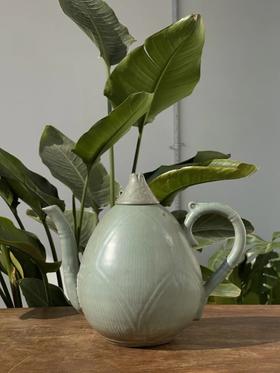青瓷刻竹荀型执壺，顺丰包邮