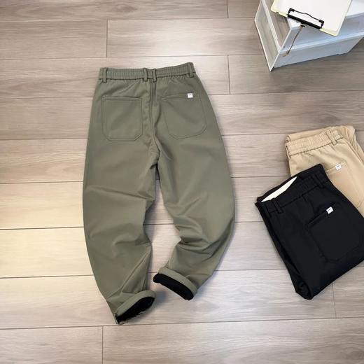 特价加绒加厚Wt@ps防刮格纹宽松微锥工装休闲裤 商品图3