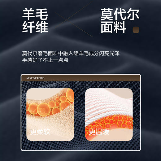 【含羊毛/不变形领】柒牌Polo衫长袖男士秋冬新款商务休闲T恤男装129T70580 商品图1