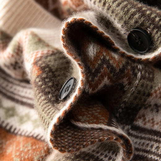 100%Baby小山羊绒~复古羊绒开衫立领中长款外套BABY260530 商品图3