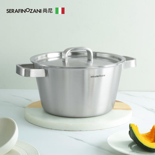 一锅在手 轻松搞定 | 意大利尚尼神户汤锅一体拉伸成型18/10优质不锈钢不挑炉具（20cm/24cm口径）） 商品图5