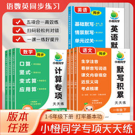 同步专项默写积累天天练同步专项计算天天练 下册1-3年级 同步专项英语默写天天练3年级下册