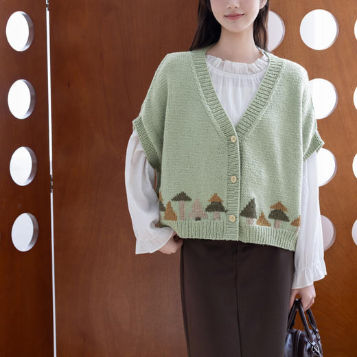 苏苏姐家茵草蘑梦手工diy衣服羊毛棒针开衫外套编织毛线团材料包 商品图3