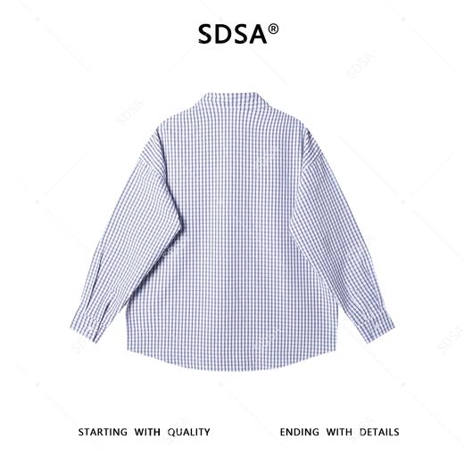 33267SDSA秋冬新款痞帅男装韩版简约撞色格纹小格子设计长袖衬衫百搭 商品图5