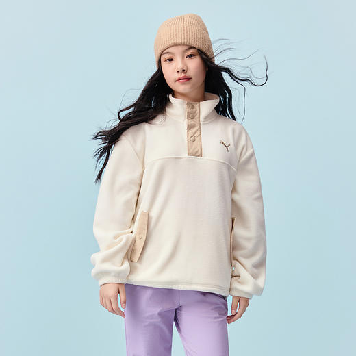 PUMA彪马官方正品 新款儿童秋冬季长袖卫衣半高领设计保暖摇粒绒 商品图4