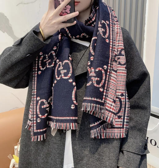 秋冬特惠💰260 古驰围巾 经典GG图案 商品图1