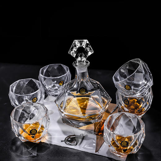 【欧式酒杯套装】加厚水晶玻璃密封酒樽 家用酒壶洋酒杯威士忌酒杯套装  商品图2