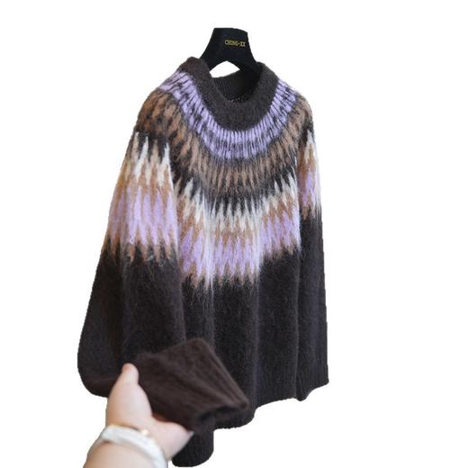 柜上3.2K+！明星同款！2026费尔岛提花马海毛针织衫女毛衣外穿！ 商品图4