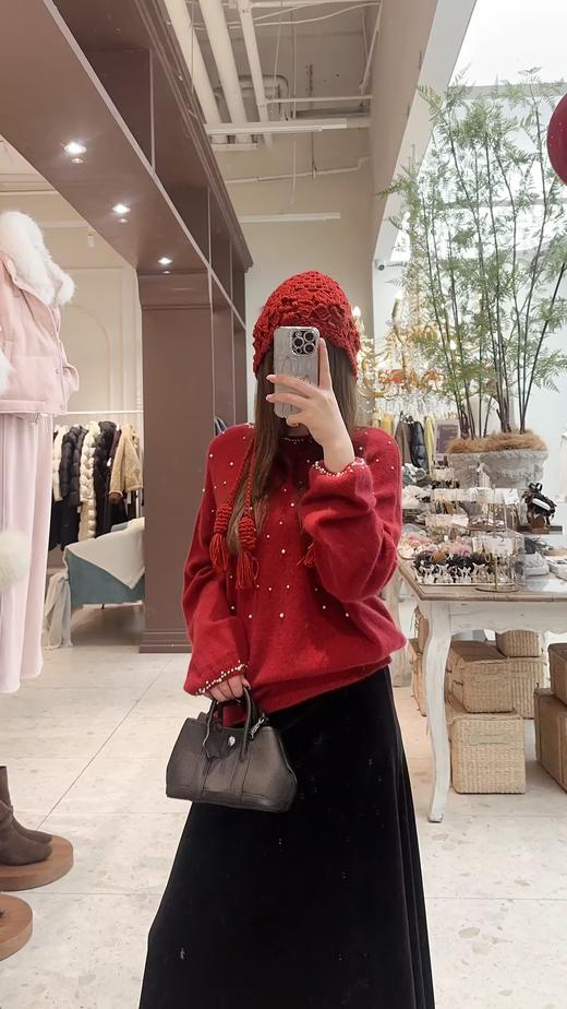 【门店同款】ENJOY冬季午马”钉珠针织上衣 168645494 商品图2