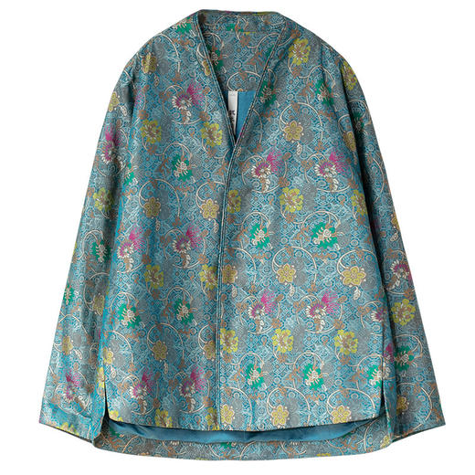 牧衣游原创 38姆米重磅莲织锦桑蚕丝棉衣外套高端复古时尚 知归 商品图4