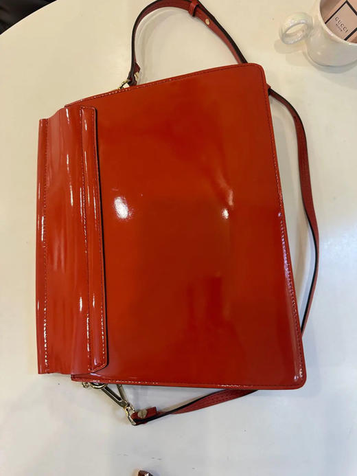 克洛伊 Faye 大号 麂皮拼皮 红色 大号 圆环包 商品图1