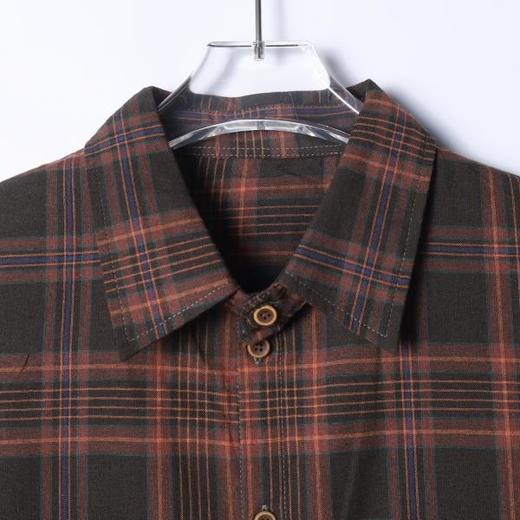 33261SDSA男士秋冬新款痞帅男装韩版简约撞色格纹格子设计长袖衬衫百搭 商品图2