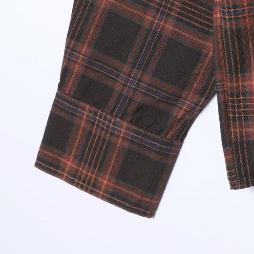 33261SDSA男士秋冬新款痞帅男装韩版简约撞色格纹格子设计长袖衬衫百搭 商品图4