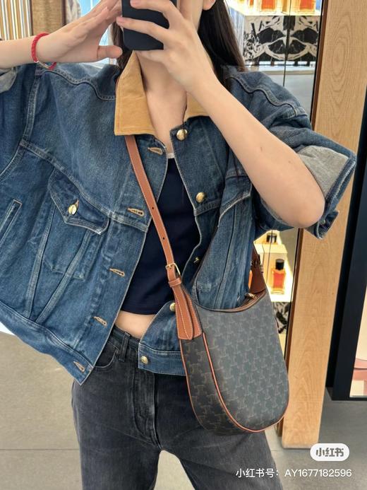 赛琳 HELOISE标志印花牛皮革手袋 腋下包 hobo 大/小号（LZ） 商品图7